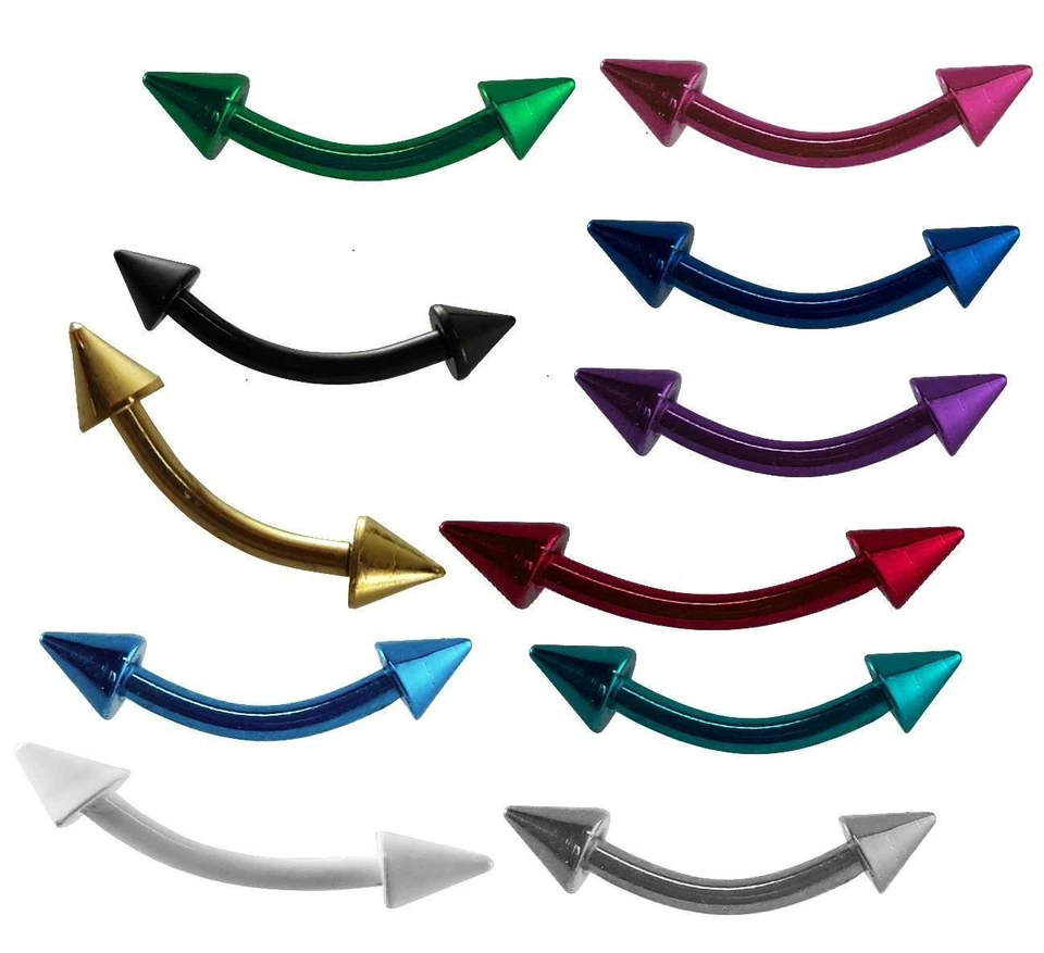 Piercing Sopracciglia CURVA Corpo Gioielli Bar Banana Helix Conch Acciaio... - Immagine 1 di 1