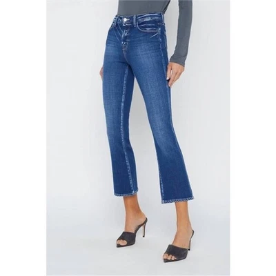 Jeans L’AGENCE Tati tiro alto recortados Desoto azul elástico denim talla 27 Foto 1 de 4