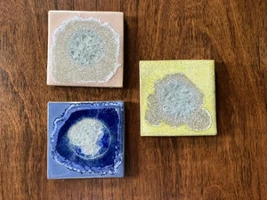 Set Of 3 Anthropologie Ceramic Coasters 4” - Picture 1 of 5