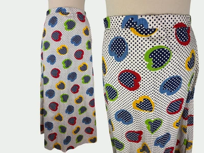 Jupe longue vintage années 60/70 en coton – Design coloré, Style Bohème Chic été - Photo 1/4