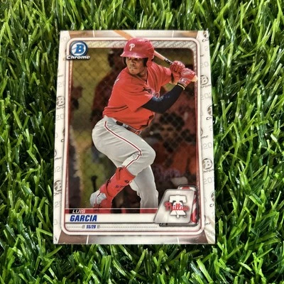 2020 Bowman Chrome Prospects Luis Garcia Philadelphia Phillies BCP-126 A85 - Image 1 of 2