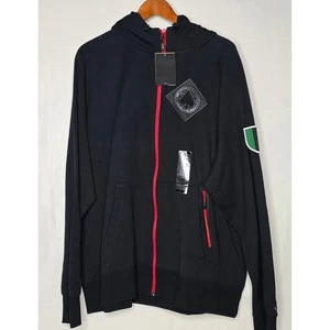 Nike Sportswear Herren 3XL schwarz Hoodie mit durchgehendem Reißverschluss Ace Spade Patch rote Akzente - Bild 1 von 10