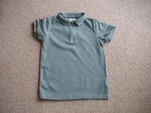 BOYS NEXT COLLARED POLO TOP GREEN AGE 6 SHORT SLEEVE VGC HARDLY WORN - Picture 1 of 2