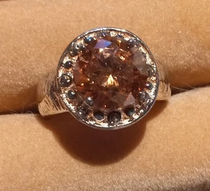 4 Carat Morganite.925 Beautiful Size 7 - Picture 1 of 5