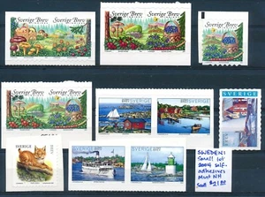 Sweden: Small lot 2004 Self-Adhesives, all Mint NH, Scott $21.00 - Picture 1 of 1
