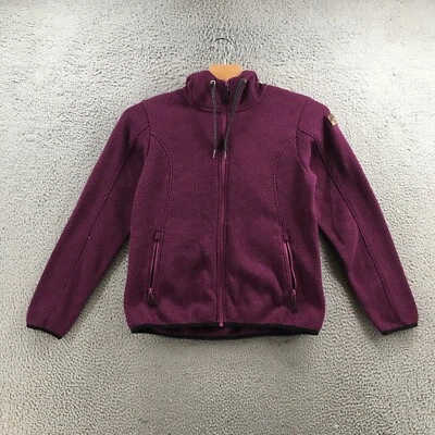 Chaqueta Icepeak Midlayer para mujer 42 púrpura cremallera completa forrada de lana con capucha Foto 1 de 4