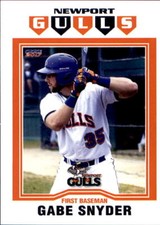2017 Newport Gulls Choice #27 Gabe Snyder Killbuck Ohio OH - NM Baseball Card