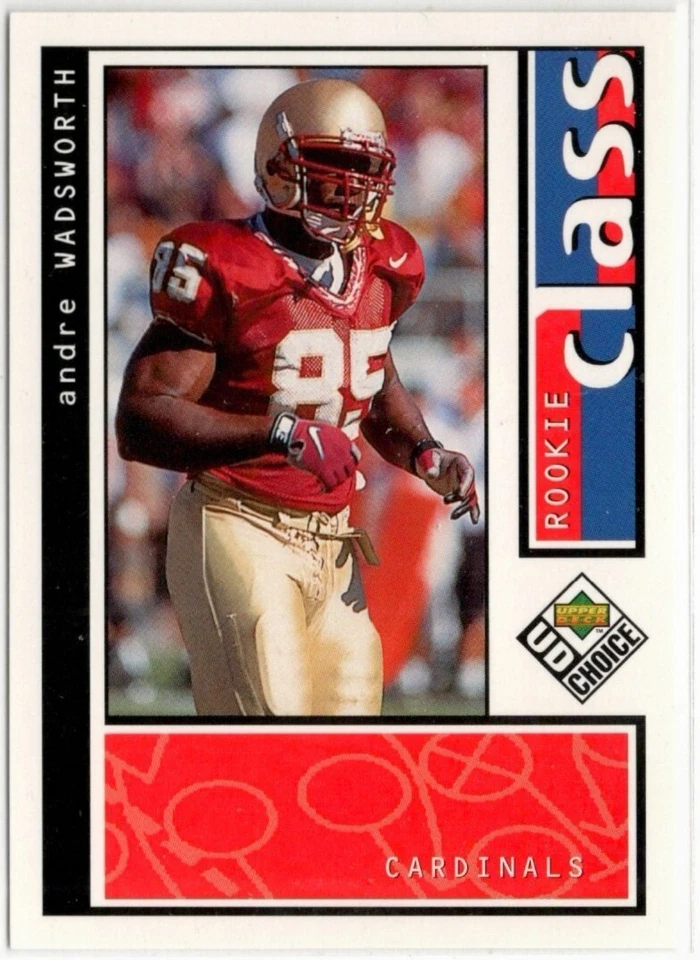 1998 Upper Deck UD Choice Andre Wadsworth Rookie Card #196 Cardinals - Image 1 of 1