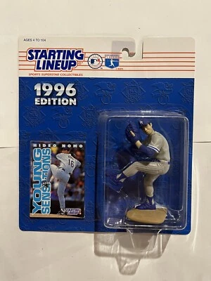 Figura de acción y tarjeta en estuche Hideo Nomo Los Angeles Dodgers alineación inicial 1996 Foto 1 de 3