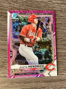 Austin Hendrick Fuchsia Shimmer #'d 165/199 - 2021 Bowman Chrome Prospects - Bild 1 von 2