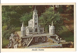 LOURDES BASILICA Ave Maria Grotto Miniature Replica St Bernard Alabama Postcard - Picture 1 of 2
