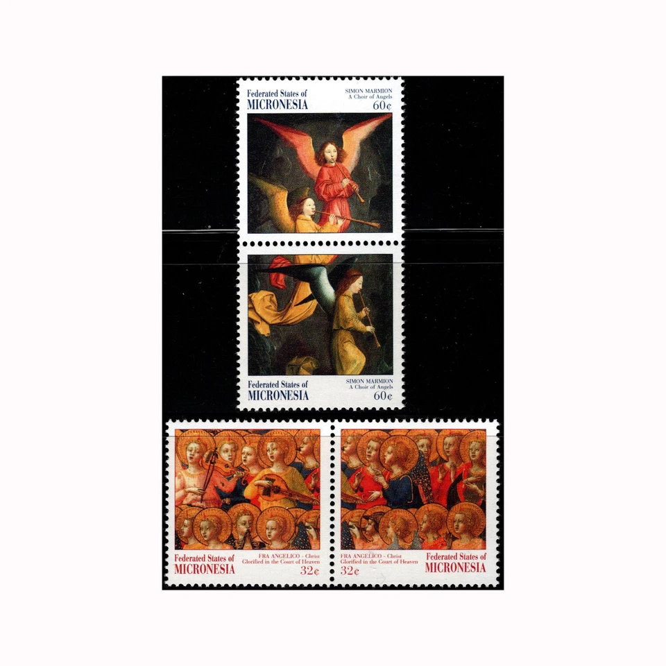 Micronesia, Sc #276a, 278a, MNH, 1997, PINTURAS DE NAVIDAD, RTD-B Foto 1 de 1