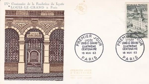 FRANCE 1963 FDC LYCEE LOUIS LE GRAND YT 1388 - Foto 1 di 1