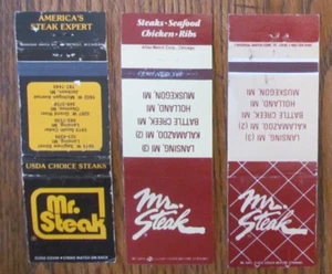 MR. STEAK STEAKHOUSE RESTAURANT STREICHHOLZSCHACHTELN: LANSING KALAMAZOO JACKSON MI -B18 - Bild 1 von 1