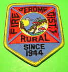 JEROME  IDAHO  SINCE 1944  ID  4 1/4" FIRE DEPT. PATCH  FREE SHIPPING!!!