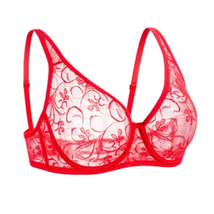 Lady Invisible Lace Bra Women Bras Transvestit Sexy Lingerie Underwire Brassiere - Picture 1 of 10