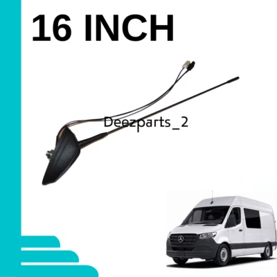 16" Black Replacement Antenna AM/FM For Freightliner Sprinter 3500 (2007-2018) - Image 1 of 3