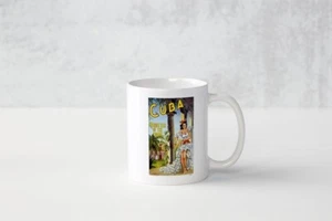Taza de café/té personalizada - Póster de viaje vintage a Cuba gráfico #1 - Imagen 1 de 2