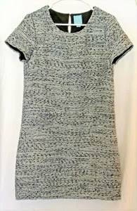 CECE Kayte Metallic Tweed Shift Dress Short Sleeve Black Size 6 - Picture 1 of 7