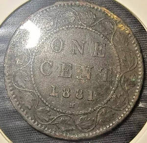 1881 H Canada Penny One Cent - OBV 1A - VF20 - SHIPPING LOW COST - Bild 1 von 2