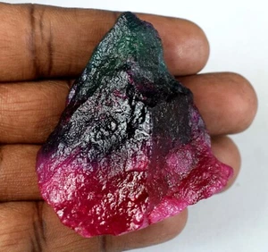 245.60 Ct Watermelon Bi- Color Sapphire Natural Gemstone Rough Certified E1547 - Picture 1 of 8
