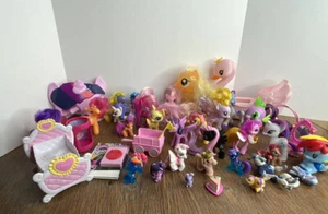 My Little Pony Lot Ponies Figures Baby Crib Boat Glasses Huge Lot 40 + Rare Toys - Picture 1 of 13