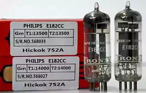 1MP Rare E182CC 7119 Amperex PQ Pinched D getter made in Holland - Picture 1 of 19