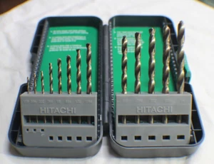 Hitachi 13 Stück Goldoxid, Spiral, Split Center Bohrer Set mit Koffer - Bild 1 von 8