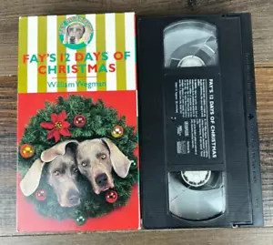 VHS William Wegman Fays Twelve Days of Christmas (VHS, 1997) - Picture 1 of 2