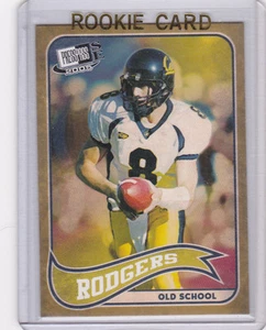 Aaron Rodgers 2005 RC Football OLD SCHOOL INSERT Green Bay Packers ROOKIE CARD - Picture 1 of 2