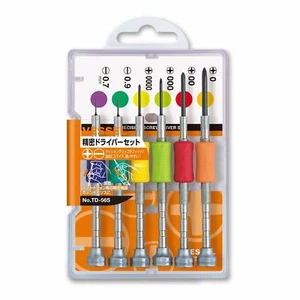 VESSEL JIS Precision Screwdriver Set 6 Pce Kit Made in Japan +000 +0000 TD-56S - Picture 1 of 8