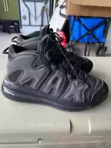Size 11.5 - Nike Air More Uptempo 720 QS Triple Black - Picture 1 of 5