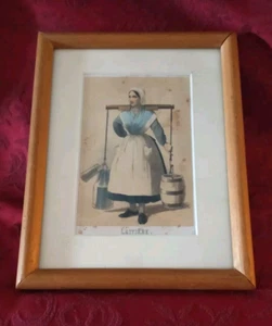 Lithographie en couleurs XIX - XX siècle :Laitière - Picture 1 of 2
