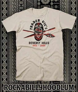 Retro Tiki Kunst T-Shirt Bar Becher Restaurant Trader Vics Beverly Hills - Bild 1 von 9
