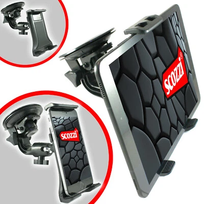 SCOZZI® Tablet Halterung Auto KFZ Universal Saugnapf Windschutzscheibe Halter - Bild 1 von 4