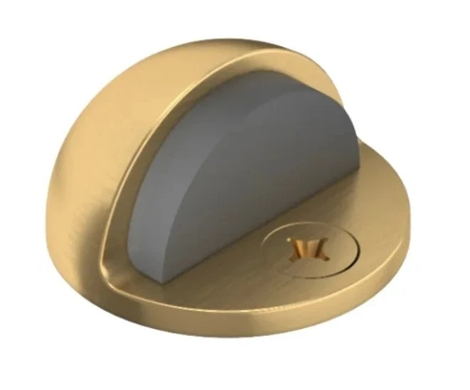 Baldwin 1 Inch Floor Mounted Dome Door Stop Satin Brass - Image 1 of 1