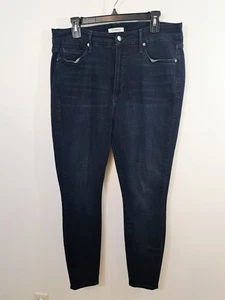 Good American Damen dunkle Waschung hoch geschnittene Skinny Jeans Größe 16 - Bild 1 von 5