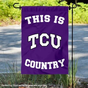 TCU Horned Frogs This is Horned Frogs Country Garden Flag and Yard Banner - Picture 1 of 5