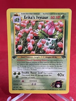 1st Edition Erika’s Ivysaur 41/132⭐️Gym Challenge⭐️NM😱🔥 - Image 1 of 2