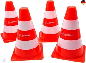 alldoro 60090 Pylonen Set, 4 Stück, Leitkegel - Verkehrshütchen stapelbar, für K - Bild 1 von 9