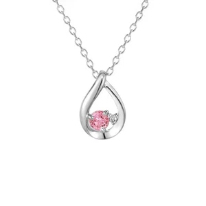 Yondo Sea Official October Birthstone Drop Eternal Silver Necklace Silver T 25 - Picture 1 of 6