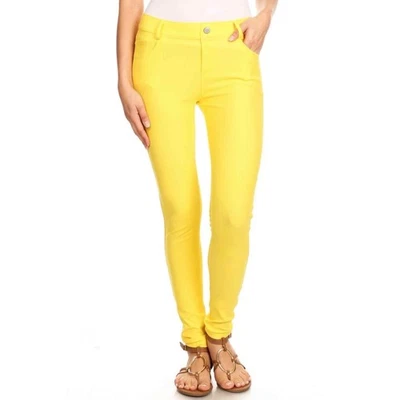 Jeggings femininos Couver ultra elástico clássico 5 bolsos, comprimento total, 1 peça - Imagem 1 de 4