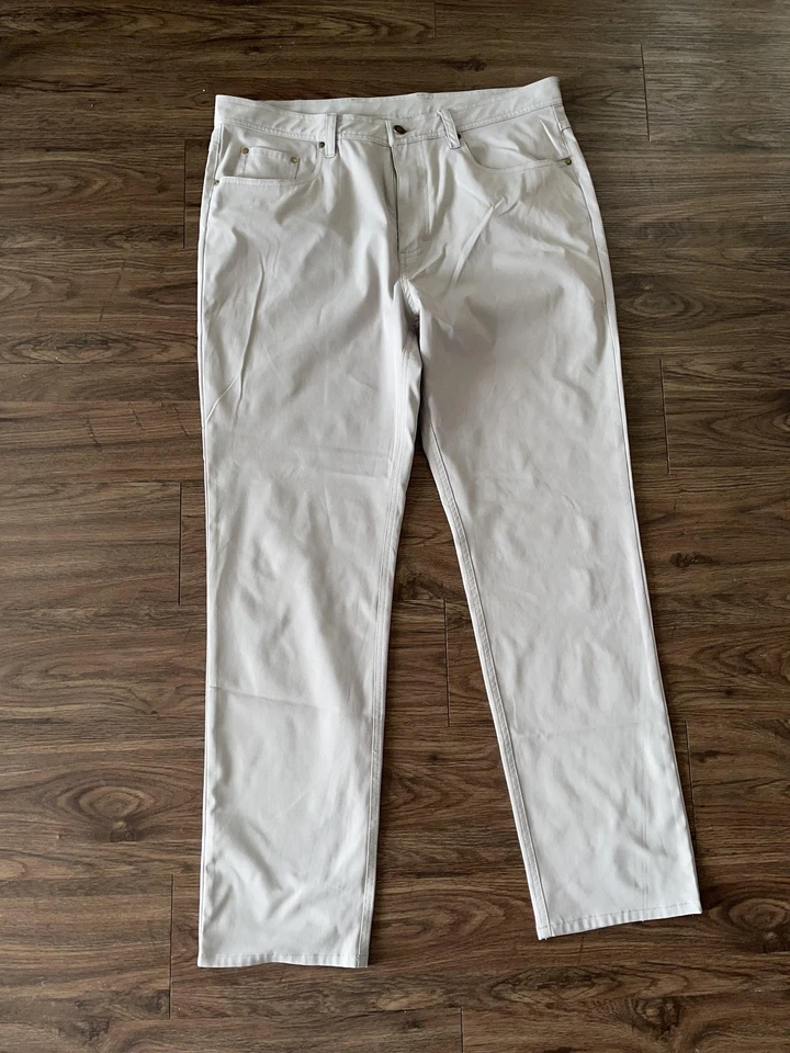 GenTeal Pants Mens 36x32 Light Gray Five Pocket Performance Golf Tech Casual - Image 1 of 4