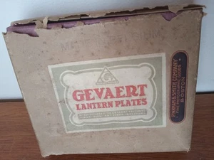 NOS Antique Gevaert Lantern Plates for Black Tones Made Belgium UNUSED Open box - Picture 1 of 21