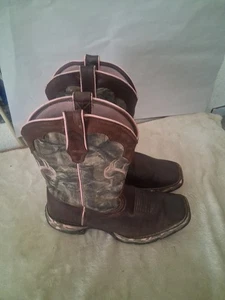 Durango Womens Size Pink And Cammo Size 10 Leather Boots - Picture 1 of 6