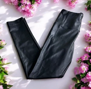 Leggings David Lerner Cuero Vegano Negros Talla XS Ajustados Hasta el Tobillo Elastizados Imitación - Imagen 1 de 6