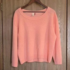 Maglione Anthropologie Pilcro 100% Cashmere Rosa Pesca Corallo Tg M Classico - Foto 1 di 6