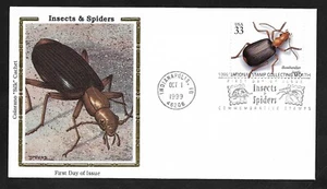 #3351m 33c Insekten & Spinnen-Bombardier Käfer - Colorano "Seide" FDC - Bild 1 von 2