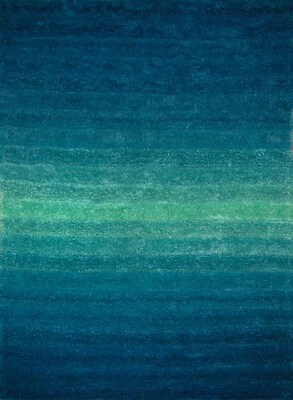 United Weavers Blue Contemporary Gradient Waves Area Rug Striped 2100 20760 - Image 1 of 3