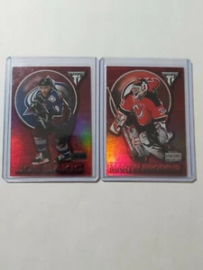 2000-01 Private Stock Titanium Red Parallel Joe Sakic & Martin Brodeur /299 - Picture 1 of 2